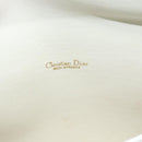 Christian Dior Trotter Clutch Bag PVC Leather White Gold Tone Auth ep15439-9