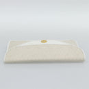 Christian Dior Trotter Clutch Bag PVC Leather White Gold Tone Auth ep15439-5