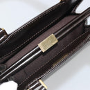 FENDI Hand Bag Leather Brown Gold Tone Auth ep15441A-10