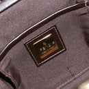 FENDI Hand Bag Leather Brown Gold Tone Auth ep15441A-17