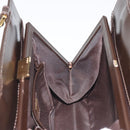 FENDI Hand Bag Leather Brown Gold Tone Auth ep15441A-18