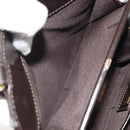 FENDI Hand Bag Leather Brown Gold Tone Auth ep15441A-21