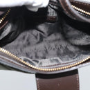 BURBERRY Hand Bag Nylon Khaki Gold Tone Auth ep15442-11