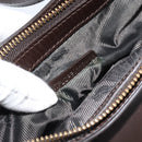 BURBERRY Hand Bag Nylon Khaki Gold Tone Auth ep15442-12