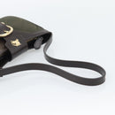 BURBERRY Hand Bag Nylon Khaki Gold Tone Auth ep15442-8