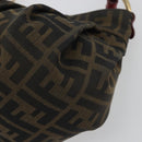 FENDI Zucca Canvas Hand Bag Brown Gold Tone 8BK044 Auth ep15443-9