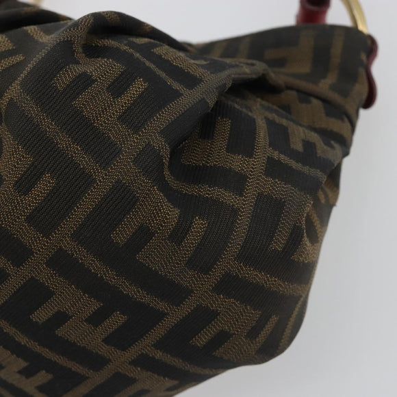 FENDI Zucca Canvas Hand Bag Brown Gold Tone 8BK044 Auth ep15443