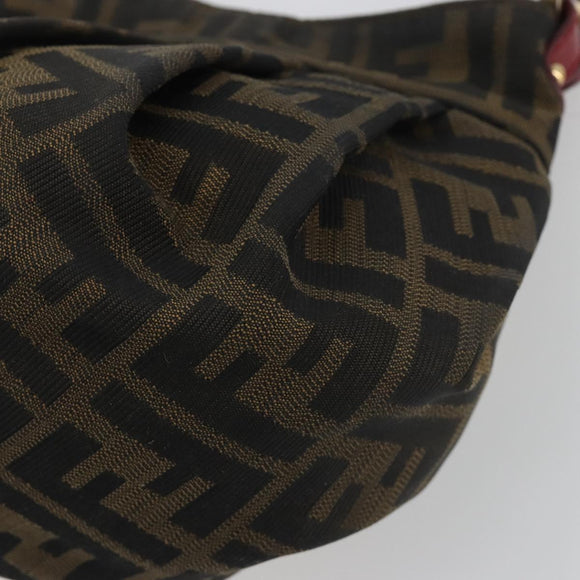 FENDI Zucca Canvas Hand Bag Brown Gold Tone 8BK044 Auth ep15443