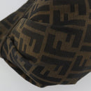 FENDI Zucca Canvas Hand Bag Brown Gold Tone 8BK044 Auth ep15443-16