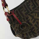 FENDI Zucca Canvas Hand Bag Brown Gold Tone 8BK044 Auth ep15443-10