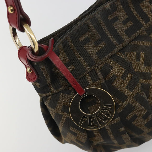 FENDI Zucca Canvas Hand Bag Brown Gold Tone 8BK044 Auth ep15443
