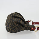 FENDI Zucca Canvas Hand Bag Brown Gold Tone 8BK044 Auth ep15443-3