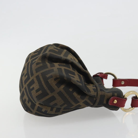 FENDI Zucca Canvas Hand Bag Brown Gold Tone 8BK044 Auth ep15443