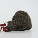 FENDI Zucca Canvas Hand Bag Brown Gold Tone 8BK044 Auth ep15443-4