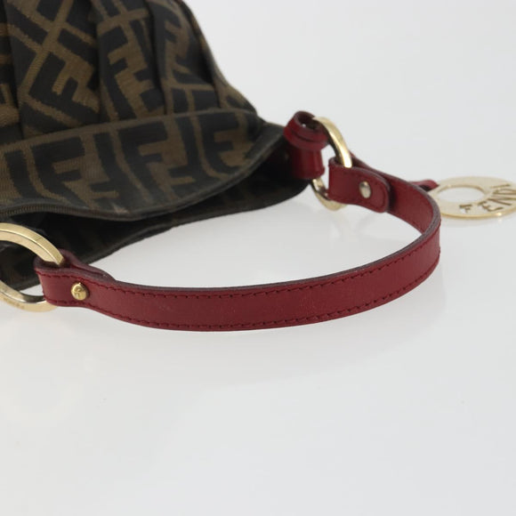 FENDI Zucca Canvas Hand Bag Brown Gold Tone 8BK044 Auth ep15443