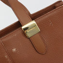 Burberrys Hand Bag Leather Brown Gold Tone Auth ep15444-18