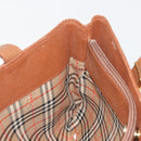 Burberrys Hand Bag Leather Brown Gold Tone Auth ep15444-19