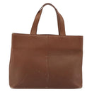 Burberrys Hand Bag Leather Brown Gold Tone Auth ep15444-2