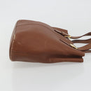 Burberrys Hand Bag Leather Brown Gold Tone Auth ep15444-3