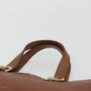 Burberrys Hand Bag Leather Brown Gold Tone Auth ep15444-14