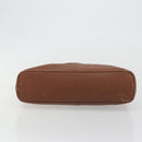 Burberrys Hand Bag Leather Brown Gold Tone Auth ep15444-5