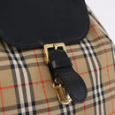Burberrys Nova Check Backpack Canvas Beige Gold Tone Auth ep15445A-17