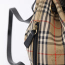 Burberrys Nova Check Backpack Canvas Beige Gold Tone Auth ep15445A-18
