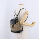 Burberrys Nova Check Backpack Canvas Beige Gold Tone Auth ep15445A-24