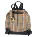 Burberrys Nova Check Backpack Canvas Beige Gold Tone Auth ep15445A-2