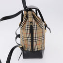 Burberrys Nova Check Backpack Canvas Beige Gold Tone Auth ep15445A-4