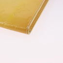 LOUIS VUITTON Monogram Vernis Walker Wallet Lime Yellow M91074 LV Auth ep15446-9