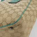GUCCI GG Canvas Hand Bag Beige Green 113019 Auth ep15447A-12