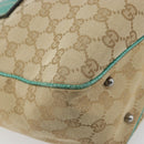 GUCCI GG Canvas Hand Bag Beige Green 113019 Auth ep15447A-13
