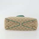 GUCCI GG Canvas Hand Bag Beige Green 113019 Auth ep15447A-9