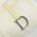 Christian Dior Hand Bag Nylon White Silver Auth ep15448-14