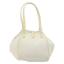 Christian Dior Hand Bag Nylon White Silver Auth ep15448-3
