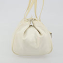Christian Dior Hand Bag Nylon White Silver Auth ep15448-5