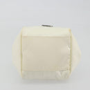 Christian Dior Hand Bag Nylon White Silver Auth ep15448-9