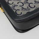 CELINE C Sulky Shoulder Bag Canvas Navy Gold Tone Auth ep15449-13