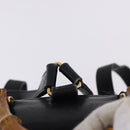 GUCCI Bamboo Backpack Leather Black Gold Tone 003 2034 0030 Auth ep15450-14