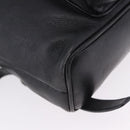 GUCCI Bamboo Backpack Leather Black Gold Tone 003 2034 0030 Auth ep15450-16