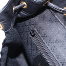 GUCCI Bamboo Backpack Leather Black Gold Tone 003 2034 0030 Auth ep15450-26