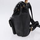 GUCCI Bamboo Backpack Leather Black Gold Tone 003 2034 0030 Auth ep15450-3