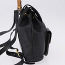 GUCCI Bamboo Backpack Leather Black Gold Tone 003 2034 0030 Auth ep15450-4