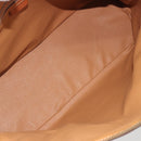 CELINE Macadam Hand Bag PVC Leather 2way Brown Gold Tone Auth ep15452-11