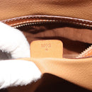 CELINE Macadam Hand Bag PVC Leather 2way Brown Gold Tone Auth ep15452-12