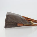 CELINE Macadam Hand Bag PVC Leather 2way Brown Gold Tone Auth ep15452-3