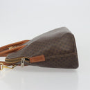 CELINE Macadam Hand Bag PVC Leather 2way Brown Gold Tone Auth ep15452-4