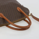 CELINE Macadam Hand Bag PVC Leather 2way Brown Gold Tone Auth ep15452-7