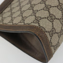GUCCI GG Supreme Clutch Bag PVC Leather Beige 67 014 2125 Auth ep15454-14
